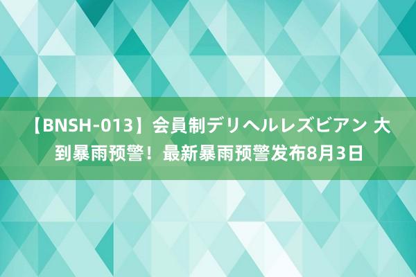 【BNSH-013】会員制デリヘルレズビアン 大到暴雨预警！最新暴雨预警发布8月3日