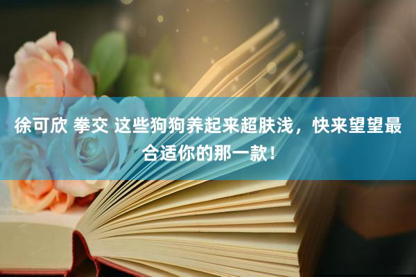 徐可欣 拳交 这些狗狗养起来超肤浅，快来望望最合适你的那一款！