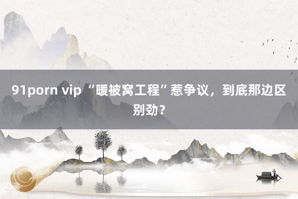 91porn vip “暖被窝工程”惹争议，到底那边区别劲？