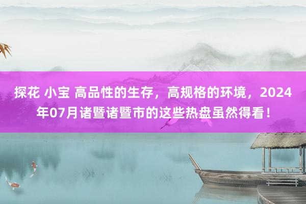 探花 小宝 高品性的生存，高规格的环境，2024年07月诸暨诸暨市的这些热盘虽然得看！